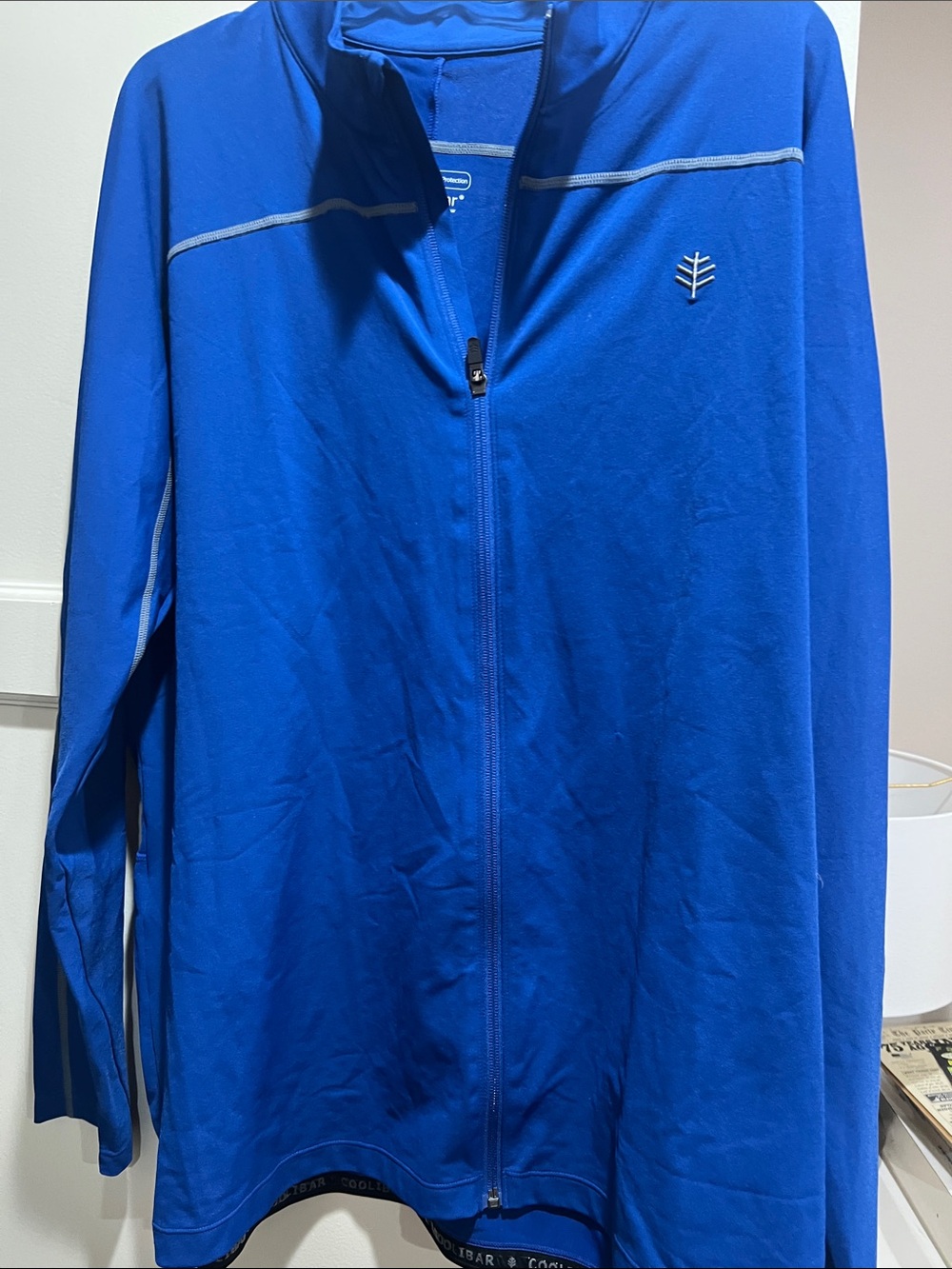 Coolibar Men's Royal Blue UPF 50+ Zip Swim Jacket
